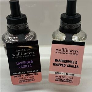 NWT! Lavender&Vanilla and Raspberries&Whipped Vanilla BBW Wallflower refill duo